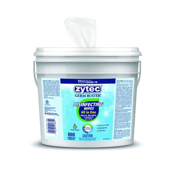 Zytec Disinfecting Wipes, 800/pail
